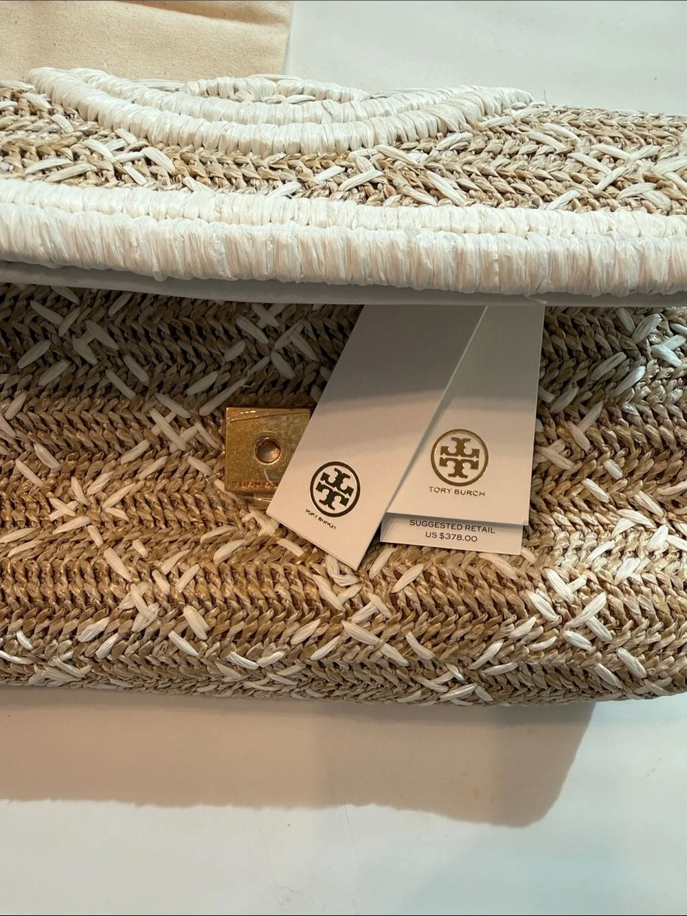Tory Burch woven straw